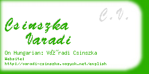 csinszka varadi business card